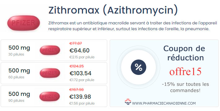 Pharmacie Canadienne acheter Zithromax Azithromycin en ligne